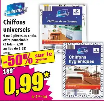 Norma Saubermax Chiffons universels offre
