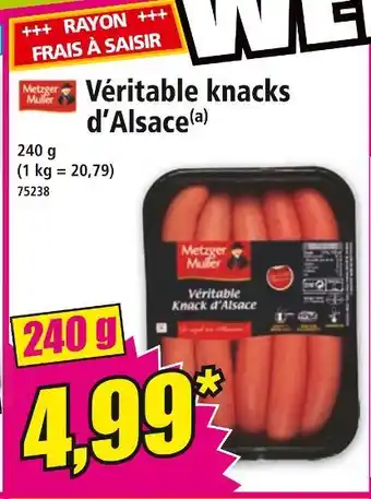 Norma Metzger Muller Véritable knacks d’Alsace offre