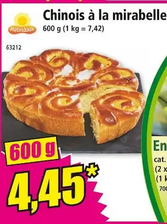 Norma Matindoux Chinois à la mirabelle offre