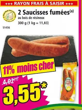 Norma 2 Saucisses fumées offre