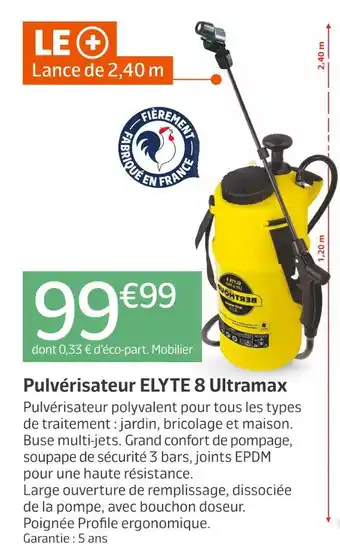 ELYTE 8 Ultramax Pulvérisateur