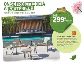Jardiland Salon “Bage Lounge Sand” offre