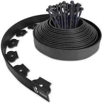 Bricorama VOUNOT Bordure de jardin plastique flexible 10m avec piquets noir offre