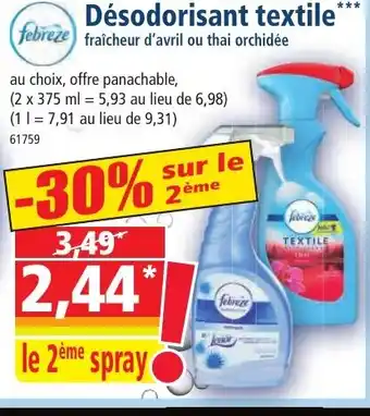 Norma Désodorisant textile offre