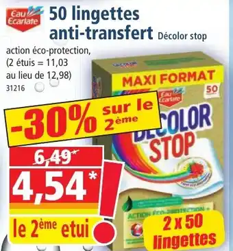 Norma Eau 50 lingettes anti-transfert offre