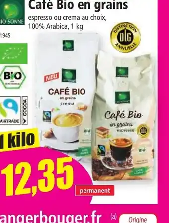 Norma Café Bio en grains offre