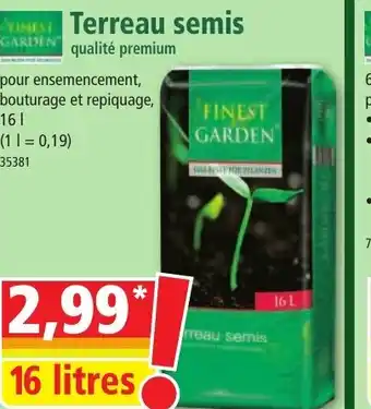 Norma FINEST Terreau semis offre
