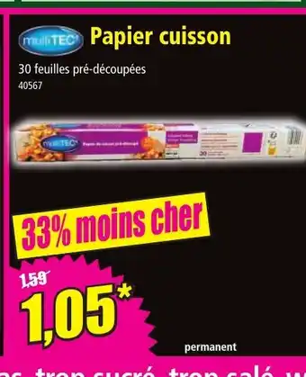 Norma Papier cuisson offre
