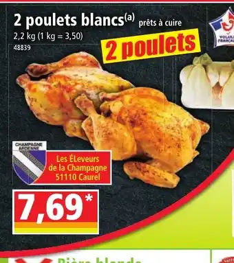 Norma 2 poulets blancs offre