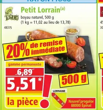 Norma RAYON FRAIS Petit Lorrain offre