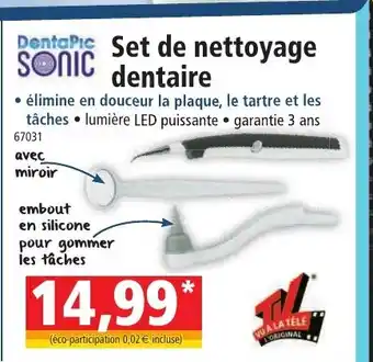 Norma DentaPic Set de nettoyage Sonic dentaire offre