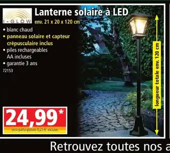 Norma Lanterne solaire à LED offre