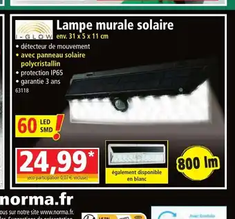 Norma Lampe murale solaire offre