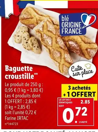 Lidl Baguette croustille offre