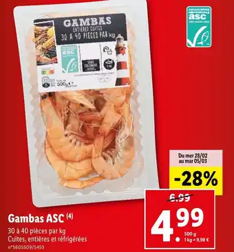 Lidl Gambas ASC (4) offre