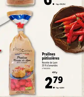 Lidl Pralines pâtissières offre