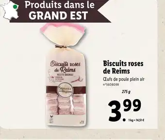 Lidl Biscuits roses de Reims offre