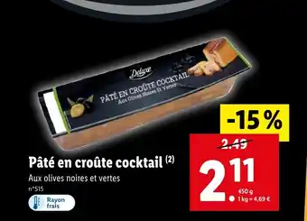 Lidl Pâté en croûte cocktail (2) offre