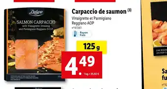 Lidl Carpaccio de saumon (3) offre