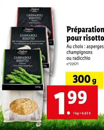 Lidl Préparation pour risotto offre