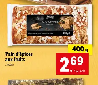 Lidl Pain d'épices aux fruits offre