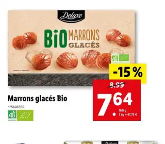 Lidl Marrons glacés Bio offre