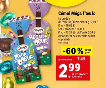 Lidl Cémoi Méga T'œufs offre