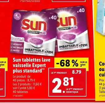 Sun tablettes lave vaisselle Expert plus standard