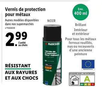 Lidl Vernis de protection pour métaux offre
