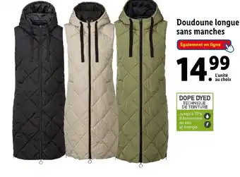 Lidl Doudoune longue sans manches offre