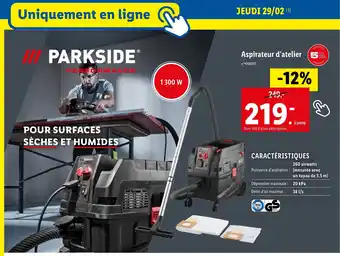 Lidl Aspirateur d'atelier offre