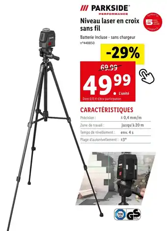Lidl Niveau laser en croix 5 sans fil offre
