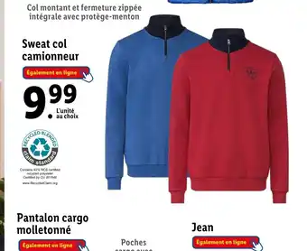 Lidl Sweat col camionneur offre
