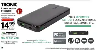 Lidl Batterie externe PowerBank offre