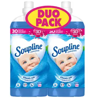 Carrefour Market SOUPLINE Adoucissant concentré Duo Pack offre