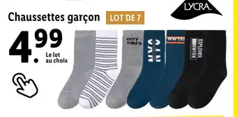 Lidl Chaussettes garçon offre