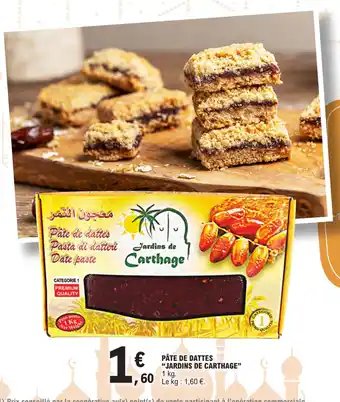 E.Leclerc Pate de dattes jardins de carthage offre