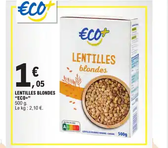 E.Leclerc LENTILLES BLONDES "ECO offre