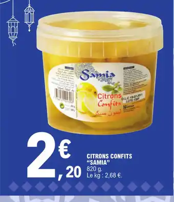 E.Leclerc CITRONS CONFITS "SAMIA" offre