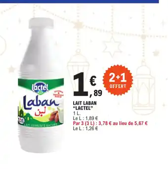 E.Leclerc LAIT LABAN LACTEL offre