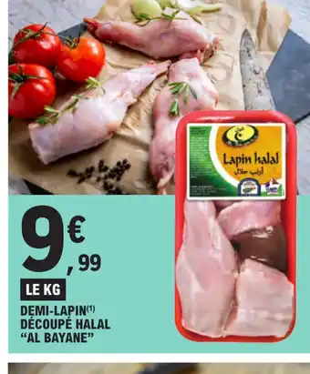 E.Leclerc LE KG DEMI-LAPIN DÉCOUPÉ HALAL offre