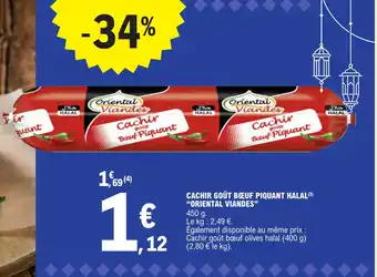 E.Leclerc CACHIR GOÛT BŒUF PIQUANT HALAL ORIENTAL VIANDES" offre