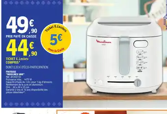 E.Leclerc FRITEUSE "MOULINEX UNO" offre