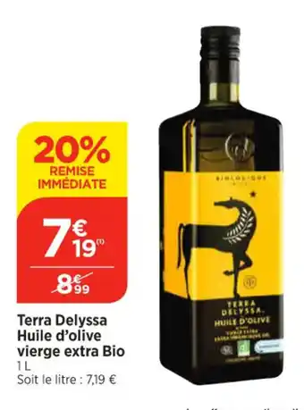 Maximarché Terra Delyssa Huile d'olive vierge extra Bio offre