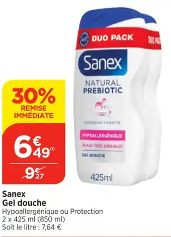 Maximarché Sanex Gel douche offre