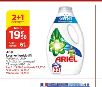 Maximarché Ariel Lessive liquide offre