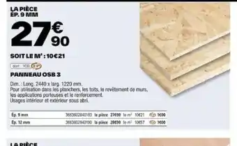 Brico Dépôt PANNEAU OSB 3 offre