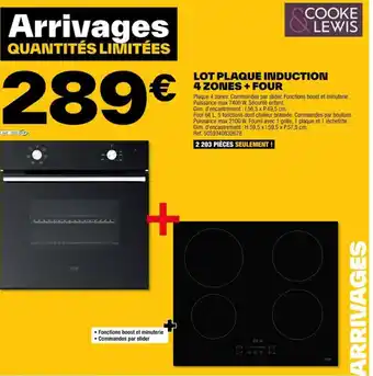 Brico Dépôt LOT PLAQUE INDUCTION offre