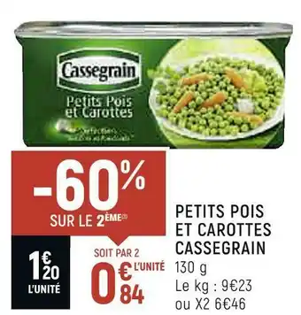 Cassegrain petits pois et carottes