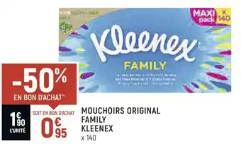 Petit Casino Kleenex mouchoirs original family offre